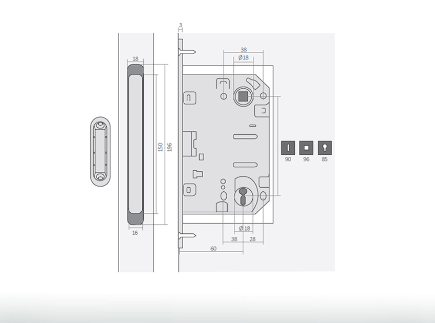 Kit de ferragens PREMIUM WHITE